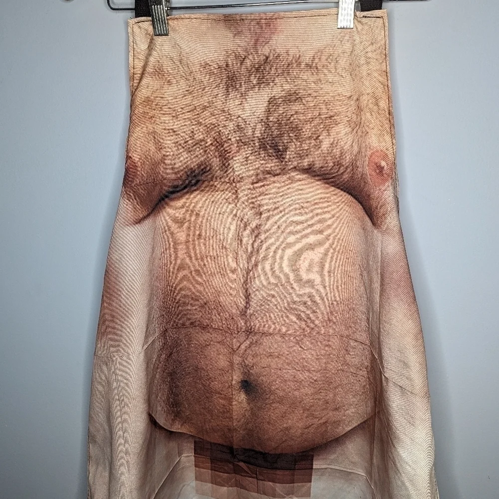 Funny Men's Stomach Naked Apron One size Kitchen apron